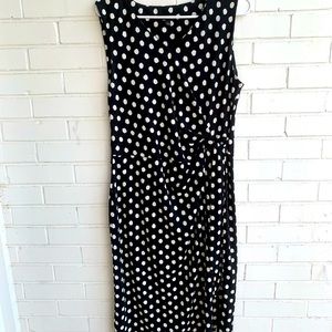 Talbots Tie Waist Fit & Flare Sleevless Dress
